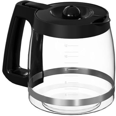 12 Tassen Kaffeemaschine Glaskaraffe Ersatz Kompatibel mit Hamilton Beach Kaffeemaschine Modellen 46310, 49976, 49350, 49980R, 49980A, 49980Z, 49983, 49618, 46300, 49966, 1 Packung