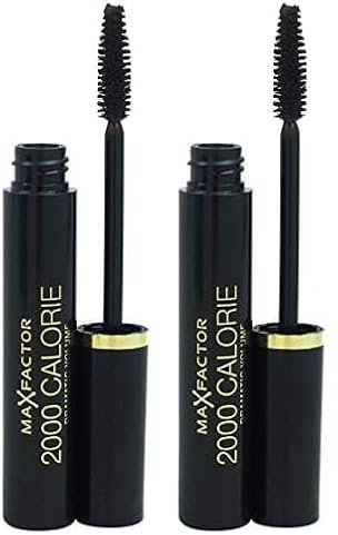 Max Factor 2000 Calorie Mascara Braun/Schwarz – Langanhaltende Wimperntusche für Definition und Volumen – 1 x 9 ml (Packung mit 2)
