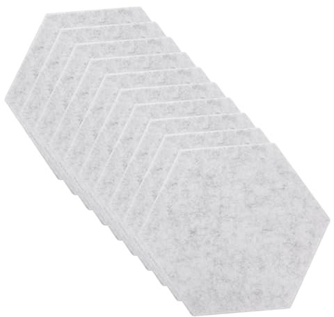 ifundom 10St Schallabsorbierende Baumwolle Klebegeräusch Wand-Akustikplatten schalldichte Polsterung schallschutzplatten sound panel Akustikpaneel Schallabsorbierende Platte Polyester Grey