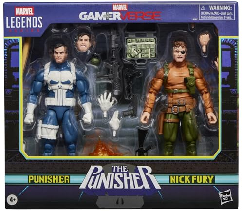 Marvel Legends Series Gamerverse Punisher und Nick Fury Action-Figuren zum Sammeln