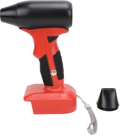 TKSE Jet-Trockengebläse, 18 V, Hohe Leistung, 130.000 U/min, Bürstenloser Motor, Leistungsstarker Handgehaltener Druckluft-Staubwedel für die Autoreinigung (Rot)