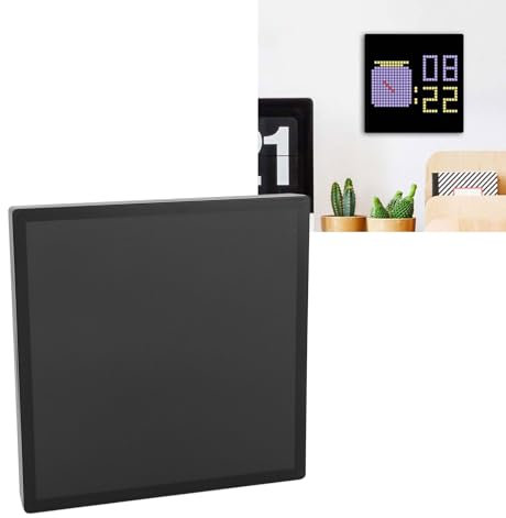 Pixel Art Digital Picture Frame, 16x16 Programmable LED Display APP Control, Pixel LED Large Display Smart Clock, USB C, Cool Animation Frame & Gaming Room Setup & Bedside