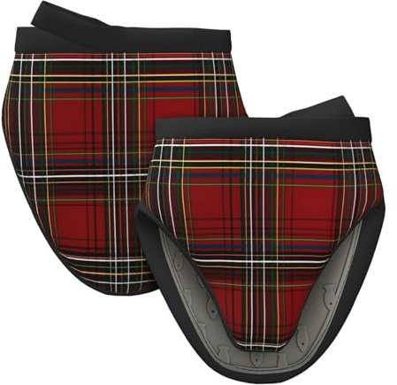 Mexpekil Red Tartan Plaid Oven Gloves Heat Resistant Oven Mitts Silicone Oven Glove Kitchen Mini Oven Gloves for Cooking Baking Grilling Barbecue 1 Pair