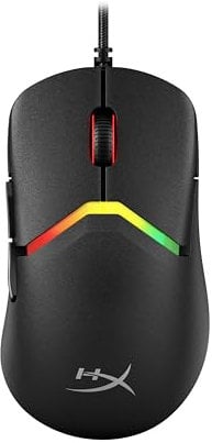 HyperX Pulsefire Saga - Ratón con Cable Gaming Modular RGB, Ultra-Ligero 69g, Sensor 26K, 8000Hz, 6 Botones, Color Negro