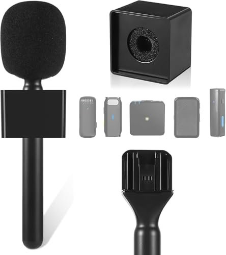 Interview Mikrofon Adapter,Drahtloser Mikrofongriff,Leichter Interview Mikrofongriff mit Windschutzscheibenschaum,Handmikrofon Adapter für Rode Wireless GO I/II, Rode Wireless,Me/Pro
