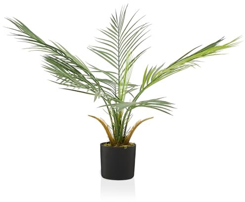 Warmiehomy Artificial Plants Outdoor in Pot 70cm Large Fake Palm Tree Faux Tropical Palm Plant Like Real for Home House Office Garden Bedroom Modern Decoration and Housewarming Gift