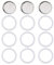 Gasket for 6 Cup Espresso Maker, Replacement Food Grade Gasket Seal Silicone with Aluminum Filter, 1 Filter and 3 Silicone Gaskets for Aluminium Moka Pot and Stovetop Espresso Coffee Maker (6 Cup)