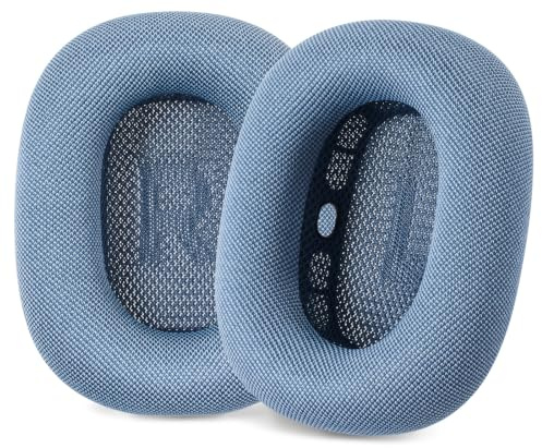 AHG Accessory House Ersatz-Ohrpolster für Airpods Max, kompatibel mit Kopfhörern von Apple, mit Silikonfutter, hochdichter Schaumstoff, starker Magnet, Blau