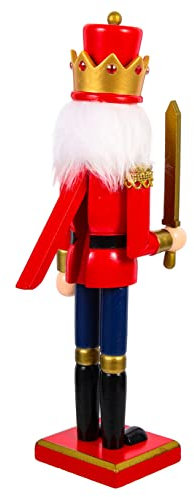 CIMAXIC Decorazione Schiaccianoci Di Natale in Legno Statua Artigianale Ornamento Da Tavolo Schiaccianoci Natale