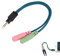 Audio-Splitterkabel 3,5 mm Klinke, Y Stereo-Splitter, Stecker auf 2 Buchsen, Adapter Mikrofon und Kopfhörer, Dual kompatibel mit PC, Laptop, PS4, Xbox One, Smartphone, Tablet, Kopfhöreranschluss