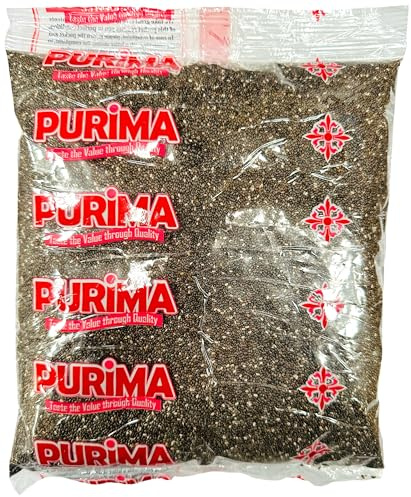 Chia Seeds 25kg - Clean Whole Dark Black Raw Natural Seed Bulk Protein Keto – Mix in Breakfast Topper Fruit Bowl Porridge Pudding Pancake Shakes Smoothies - Vegan Egg Replacer - PURIMA