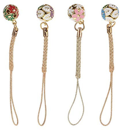 ABOOFAN 4stücke Handgefertigte Blumenglocken Schlüsselanhänger Mit Glöckchenspielzeug Für Haustiere Und Kreative Weihnachtsanhänger