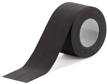 3,2m Flexible selbstklebende Kantenschutzleiste - Badewannen & Arbeitsplatten Schutzprofil | Wasserdichtes Randprofil für Waschbecken, Kochfeld & Badezimmer(Size:3.8cm,Color:Schwarz)