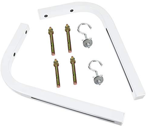 Gatuida 2pcs Projector Screen Mount Wall Hanging Hook for Television and Concrete Walls Compatible with Manual Screens White Iron