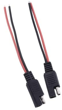 LXOINAGO 1 Pair 12V Battery Charger SAE Connector Extension Cable SAE Quick Disconnect Plug Wire Harness
