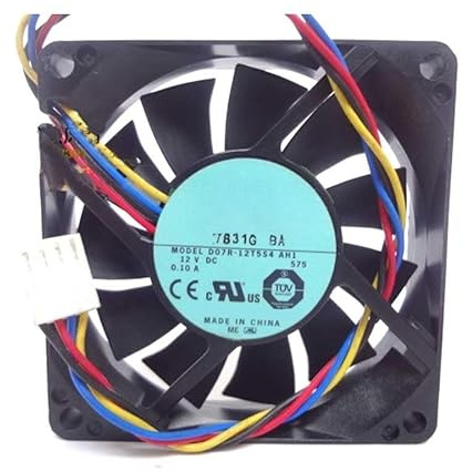 D07R-12T2S4 DC12V 0.1A 3Wire 70x70x15mm 7cm Computer CPU Fan