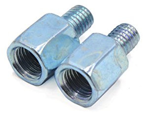 sourcing map 2Stk M10 auf M8x1.25 Gewinde Dmr Metall Motorrad Rückspiegel Schraube Bolzen Adapter DE de