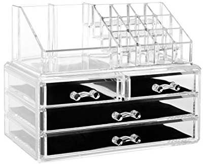 Premier Housewares 16 Compartment Cosmetics Organiser, Polystyrene, 15 x 24 x 19 cm