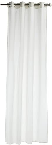 douceur d 'intérieur tenda a occhielli microfibra unita, Poliestere, naturale, 260 x 140 cm