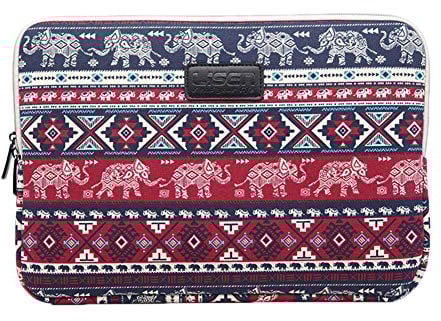 6-15 Inch Tablet Sleeve Protective Case Canvas Laptop Bag 7 Inch Red