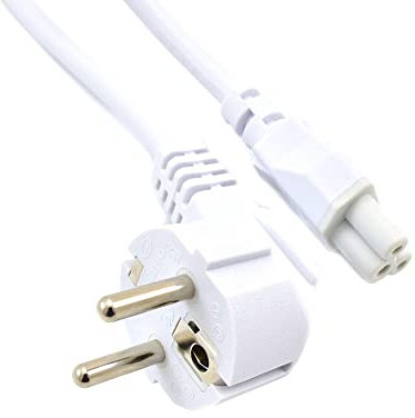 OEM Cable de Alimentación C5 Enchufe EU blanco 65cm EU-C5-1-W-65
