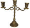LOVIVER Vintage Kerzenleuchter Kerzenhalter Kerzenständer Stabkerze Kandelaber Leuchter, 3-armig Bronze