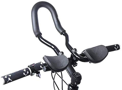Lenkeraufsatz TT Lenker Bars Clip Fahrrad Rest Lenker Bike Lenker Triathlon Lenker Aluminiumlegierung Alu Armauflage für Rennräder und Mountainbike[Anwendbarer Rohrdurchmesser: 25,4 Mm]