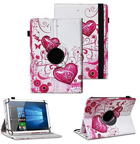 Tablet Schutzhülle kompatibel mit PEAQ Tablet PET 100 101 1008 10,1 Zoll Hülle 360 Grad Drehbar Tasche ultradünne Kunstleder Tablethülle Standfunktion 360° Drehbar Case