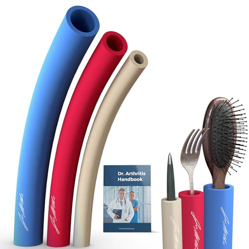 Von Ärzten Entworfen Griffverdickung mit 9 weichen Haltegriffen/Schaumstoffschlauch für Adaptive Utensilien zum Essen, Hilfsmittel/Greifhilfe für Erwachsene mit Arthritis, Besteck für Parkinson