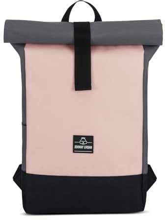 Johnny Urban Rucksack Damen & Herren Rosa - Ryan - Rolltop Backpack mit Laptopfach für Uni Business Fahrrad - Nachhaltig - Wasserabweisend