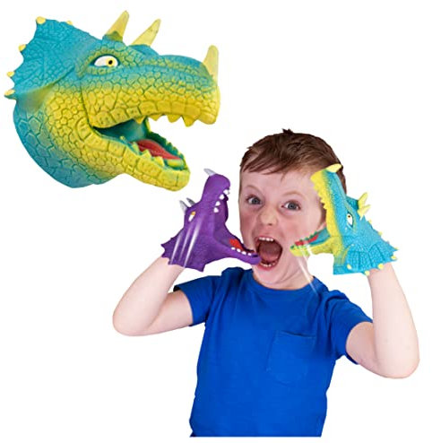 Deluxebase Snap Attack-Triceratops Puppen, Mehrfarbig (48811)