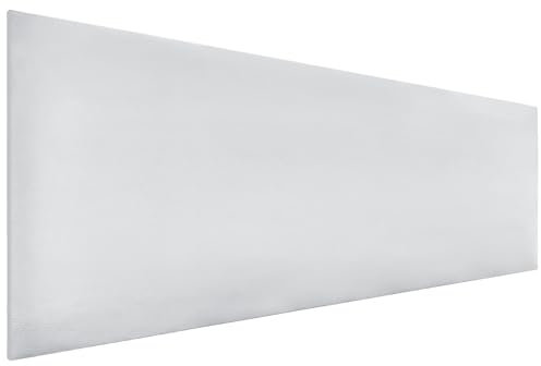 DHOME Kopfteil aus Kunstlederoder Stoff AQUALINE Glatt mit Beinen Kopfteil gepolstert Luxusbett Kopfteil (Kunstleder Weiß, 145cm (Betten 120/135/140))