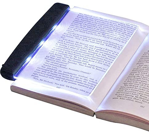 Agatige Luz De Libro Placa Plana Leer, LED Lámpara Forma De Libro Para Leer, En La Cama Por La Noche Lámpara De Placa Plana, Lámpara LED Portátil Para El Hogar, Interior, Dormitorio, Protección Ocular