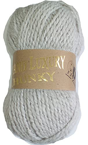 Woolcraft Shetland Luxus-Strickwolle/Strickgarn, grob, 100 g, Porzellan