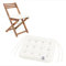 HAVE A SEAT Luxury | Sitzkissen 40 x 35 cm (2 St.) - bequemes Sitzpolster für Klappstühle - waschbar bis 95° C, Trockner geeignet - Made in Germany (40x35 cm - 2er Set, Weiß)
