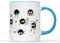 SmartyPants Soot Sprites Wrap Coffee Cup Mug Anime Manga Film Studio Susuwatari Neighbor Spirits Present Gift Heavy Duty Ceramic Handle Coated Dishwasher Microwave Safe (Blue Handle Prime)