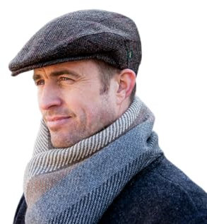 Mucros Weavers Irish Trinity Flat Cap für Herren Newsboy Hut