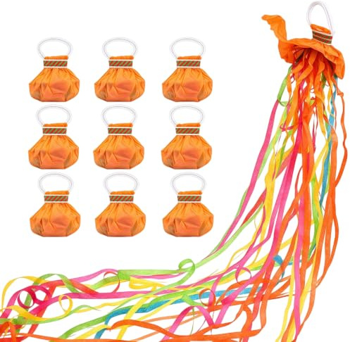 10 Stück Luftschlangen, Luftschlangen, Party-Popper, bunt, Handball-Party, Luftschlangen, Party-Popper, kein Durcheinander, Wurf-Konfetti, Pop-Out, Luftschlangen für Geburtstag, Hochzeit, Party