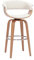 Miliboo Design-Barhocker drehbar weiß mit hellem Holz H 67 cm OKTAV