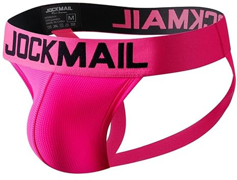 JOCKMAIL Slip pour homme Jockstrap Rainbow Comfort Sous-vêtements pour homme Jockstrap Athlétique Supporter, rose, M