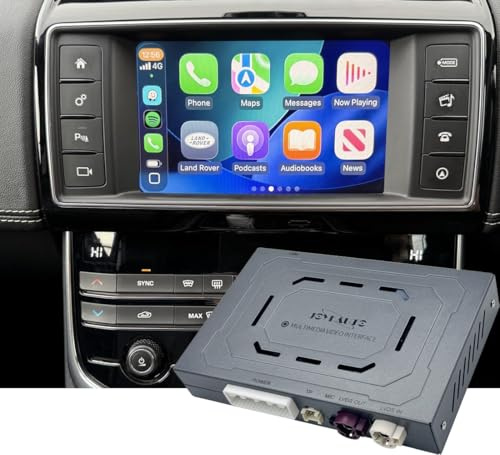 JoyeAuto Drahtloser Carplay-Nachrüstsatz-Empfänger Für Land Rover/Jaguar Discovery Sport F-Space Harman, Drahtloser CarPlay-Decoder unterstützt Android Auto, Spiegelung, Rückansicht, USB-Laufwerk