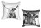 Ulticool - Kissenhülle - Schottische Highlander Kuh - Set von 2 Motiven Outdoor Kissen - Wasserfest - 2 Gartenkissen Draussen Ohne Füllung - 45 x 45 cm - Kissenbezug für den Garten - Schwarz Weiß
