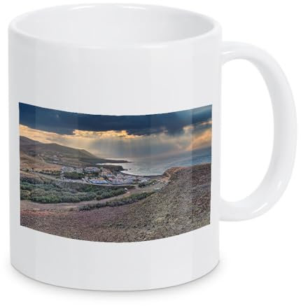 artboxONE Tasse Fuerteventura - Ajuy, vom Plateau von Dienstleistungsdrohne.de - Kaffeetasse Städte