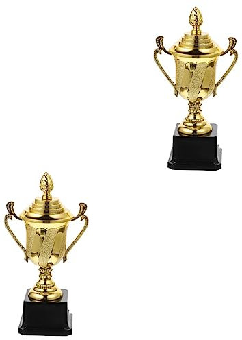 Toddmomy 2pcs Children's competition trophy gold Trophy Cup plastic winner trophies Mini Trophies for Kids award trophy cup basketball trophy gold plastic trophies student party bag fine