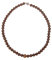 Leslii Damen-Kette Daniela Perlen-Collier Perlen-Kette Strass braune Perlen Modeschmuck-Kette Braun