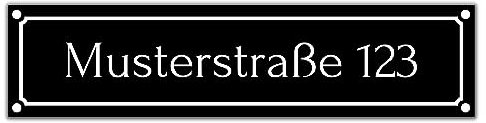 Straßenschild personalisiert 50cm x 12cm hergestellt aus robustem PVC stoß- und kratzfestes Schild in verschiedenen Farben Hausnummer Schild mit UV-Schutz (Orange)