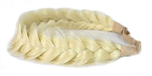 TOECWEGR Extensions Haarband Haarreifen Zopf Geflochten Classic Chunky Wide Plaited Wedding Fluffy Braids Wig Women Girl Beauty Accessory (B-Typ 2)