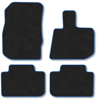 Fits BMW X3 (2017-2024) Carpet Car Mats | Blue Edge Trim Tailored Fit Floor Mats Full Coverage Protection Accessories Easy Clean Anti Slip Made in the UK