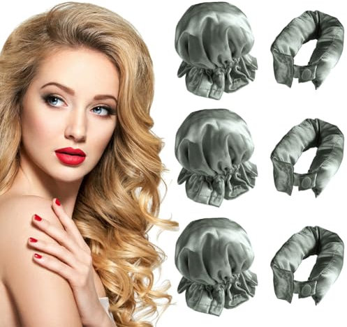 NuAngela Lockenwickler Locken Ohne Hitze,3 Stück Satin Silk Heatless Curls,Heatless Curls Band for Hair Roller,Lockenwickler über Nacht,DIY Haare Styling für Kurzes und Langes Haar