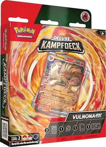 Pokémon-Sammelkartenspiel: Deluxe-Kampfdeck Vulnona-ex (sofort spielbares Deck mit 60 Karten & Zubehör)